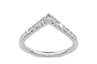 Graduated Round Diamond Contour Band