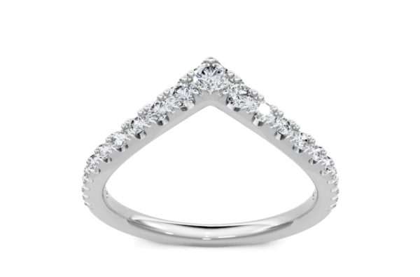 Graduated Round Diamond Contour Band