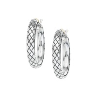 Sterling Traversa Round Hoop Earrings