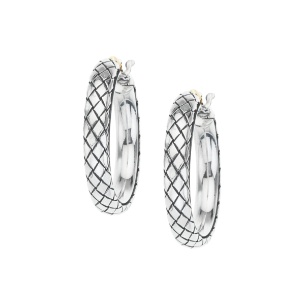 Sterling Traversa Round Hoop Earrings