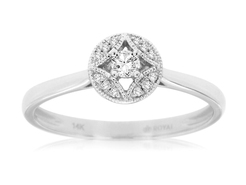 Circle Diamond Accented Ring