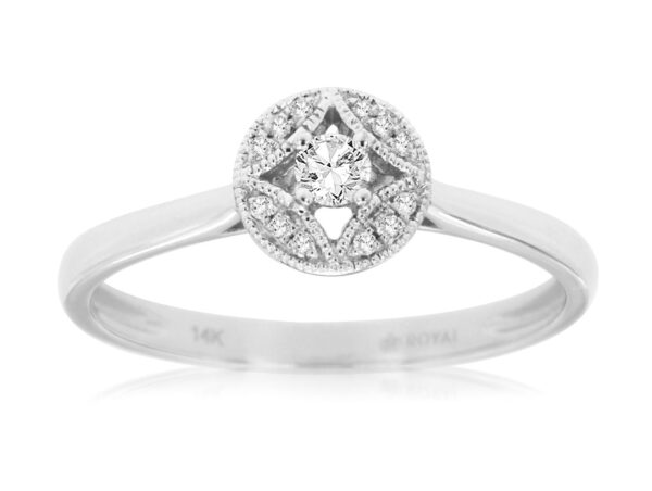 Circle Diamond Accented Ring
