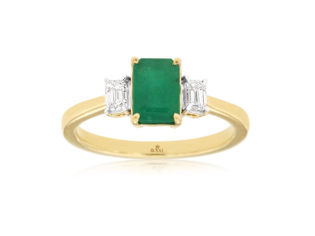 Emerald and Diamond Ring