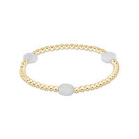 eNewton - Admire Small Gem 3mm Gold Bracelet - Aquamarine