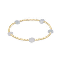 eNewton - Admire Small Gem 2mm Gold Bracelet - Aquamarine