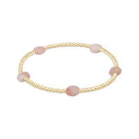 eNewton - Admire Small Gem 2mm Gold Bracelet - Pink Opal
