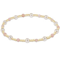 eNewton - Pearl Sincerity 4mm Gem Bracelet - Pink Opal