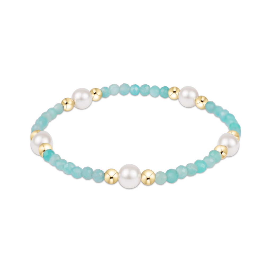 eNewton - Purpose Pearl 6mm Gem Bracelet - Amazonite