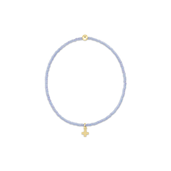 eNewton - Hope Classic Ocean Mist Bracelet - Signature Cross Small Gold Charm