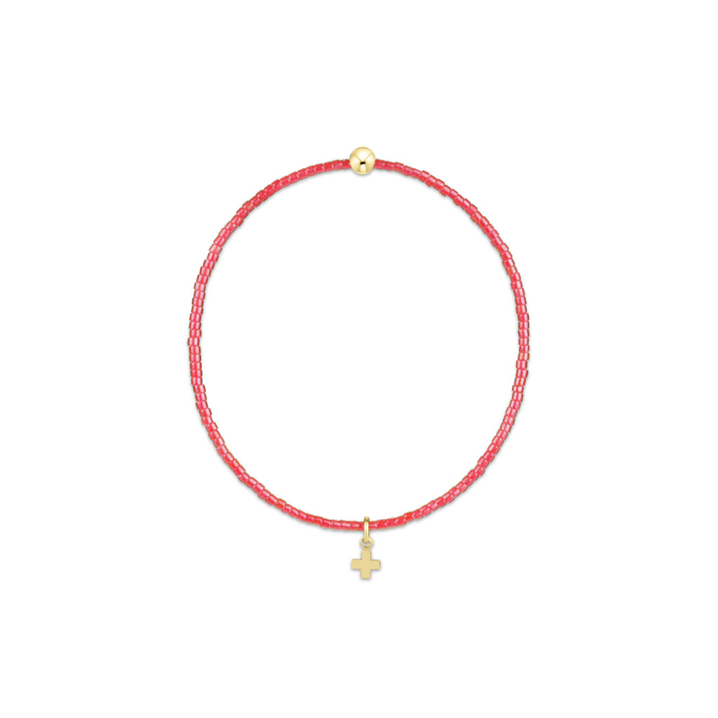 eNewton - Hope Classic Sherbert Bracelet - Signature Cross Small Gold Charm