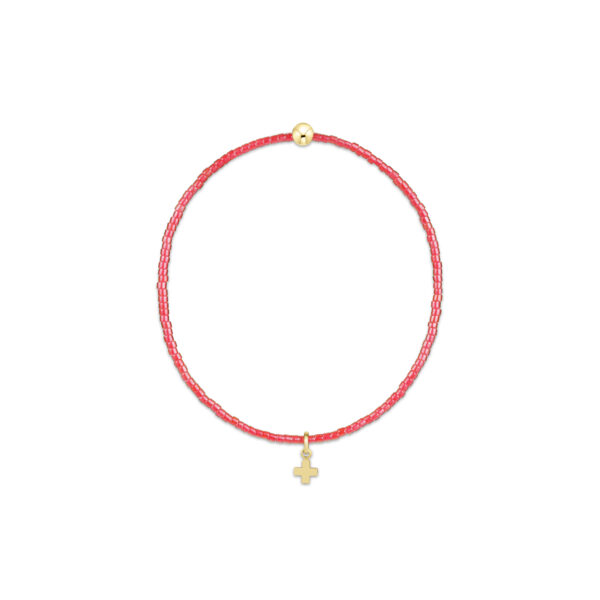 eNewton - Hope Classic Sherbert Bracelet - Signature Cross Small Gold Charm