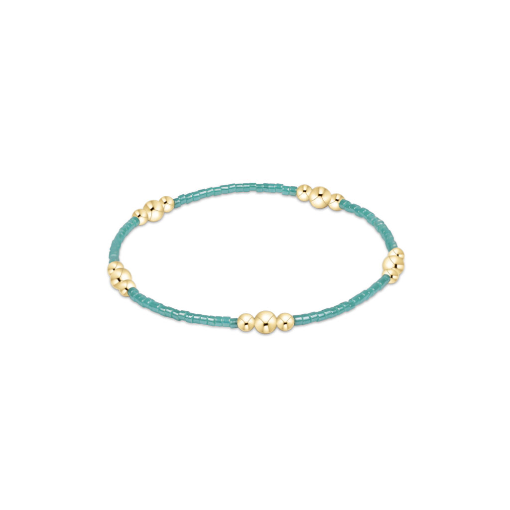 eNewton - Hope Purpose Gold Bracelet - Sea Glass