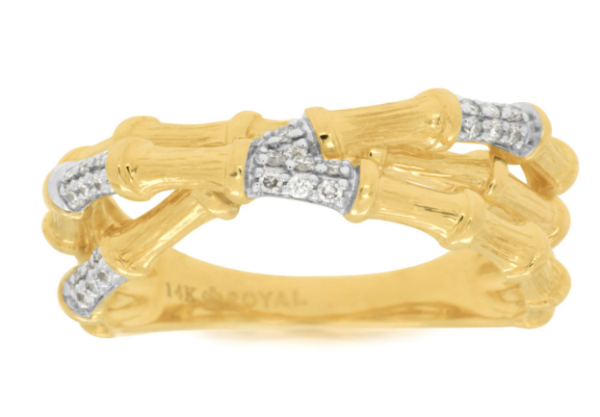 Bamboo Wrap Diamond Ring