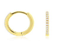Petite Diamond Hoops
