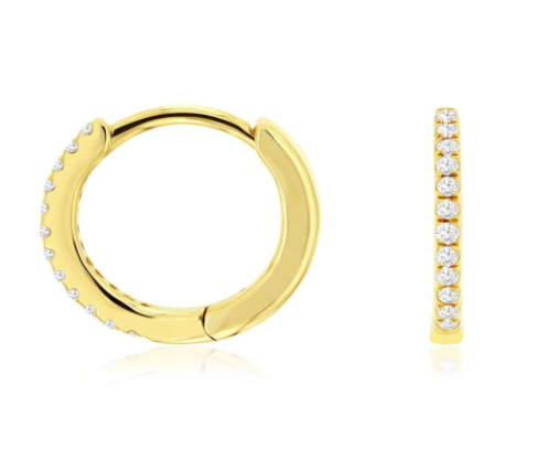 Petite Diamond Hoops