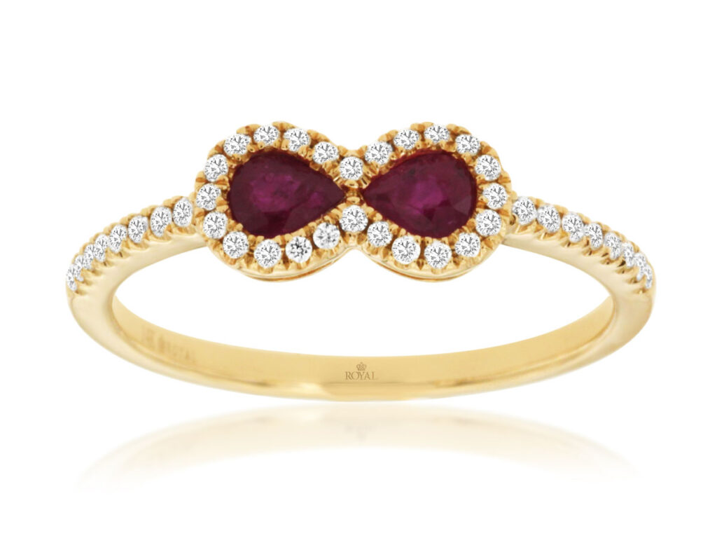 Yellow Gold Infinity Ruby Ring