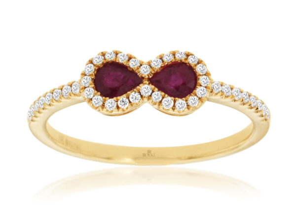 Yellow Gold Infinity Ruby Ring