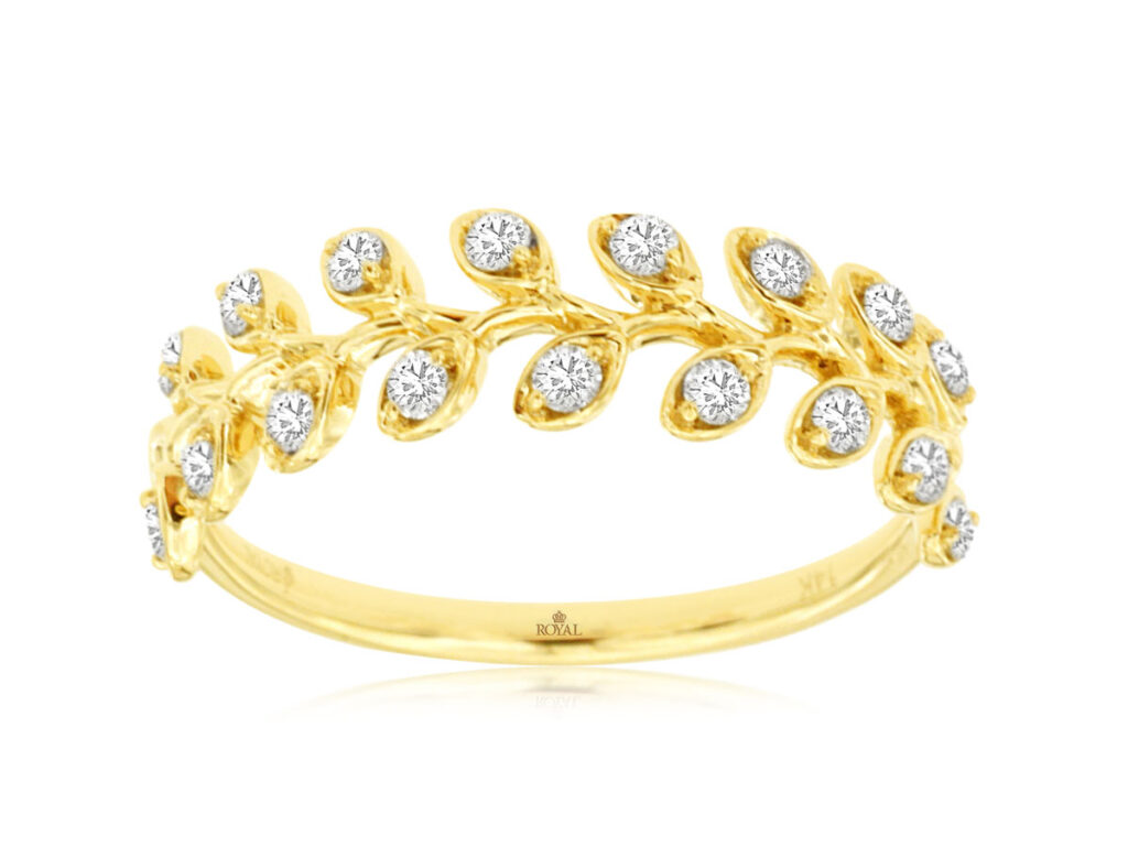 Yellow Gold Leaf Ring