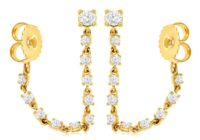 Front to Back Dangle Diamond Earrings