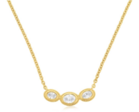 3 Oval Diamond Necklace
