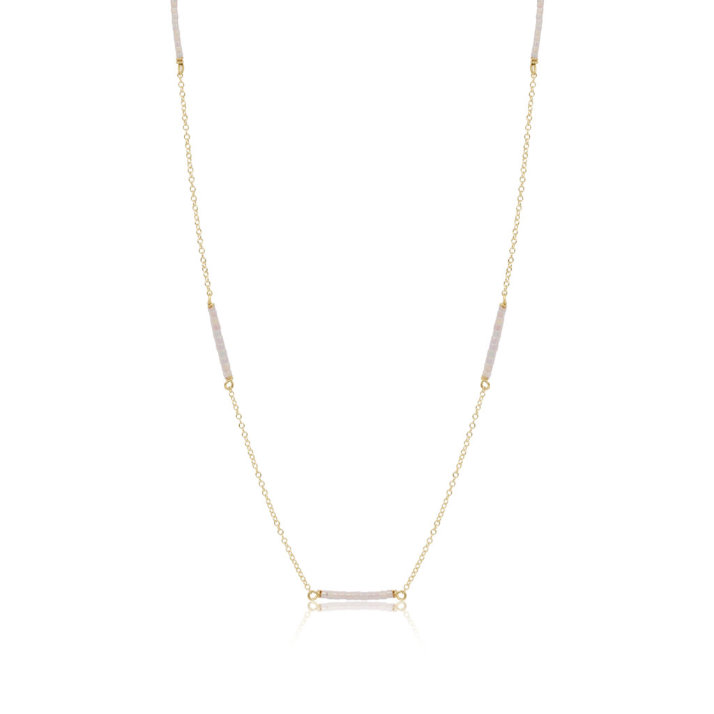 eNewton - 15" Choker Simplicity Chain Gold - Hope Bliss - Silky White