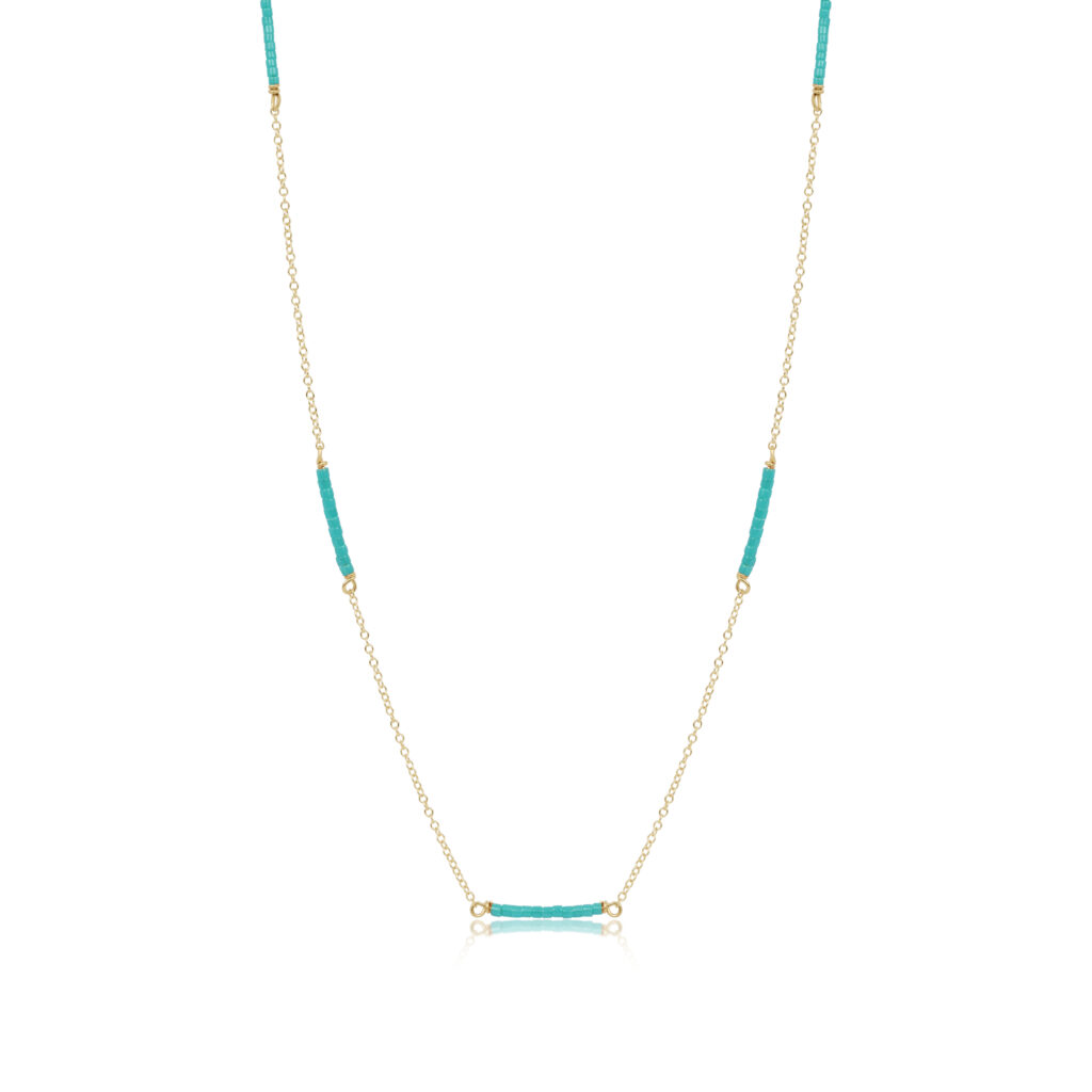 eNewton - 15" Choker Simplicity Chain Gold - Hope Bliss - Turquoise