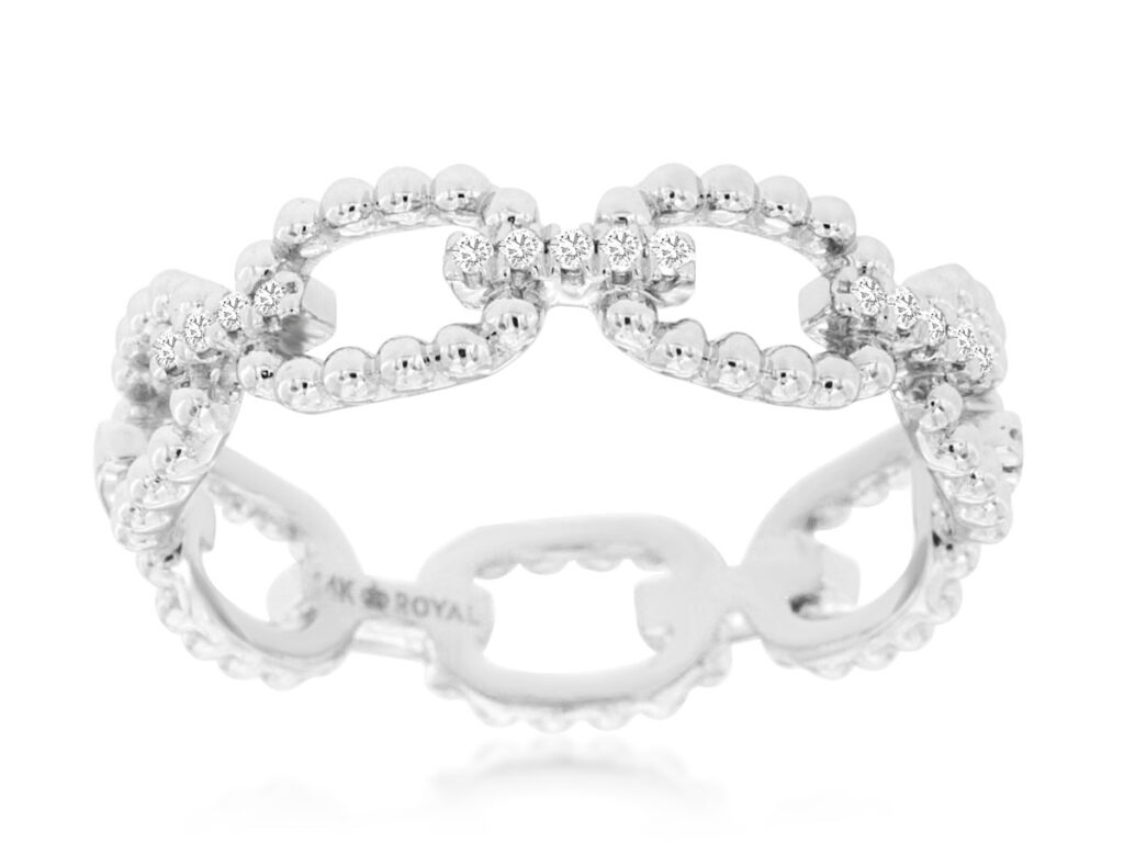 White Gold Link Style Ring
