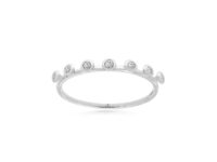 White Gold Spaced Diamond Ring