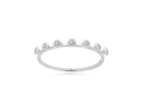 White Gold Spaced Diamond Ring